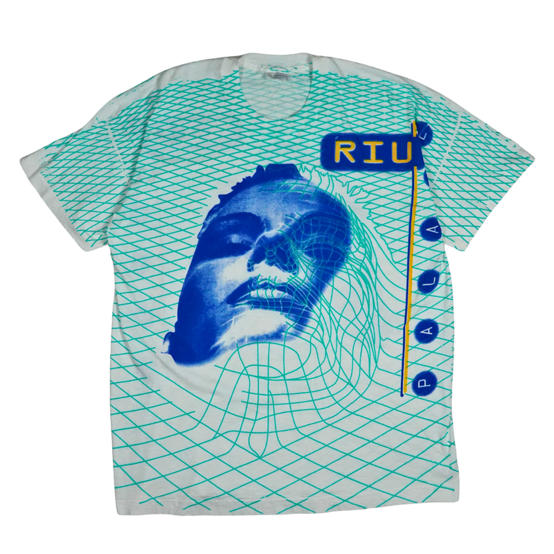 1990s RIU Palace Ibiza Dreamscape Grid Face Tee