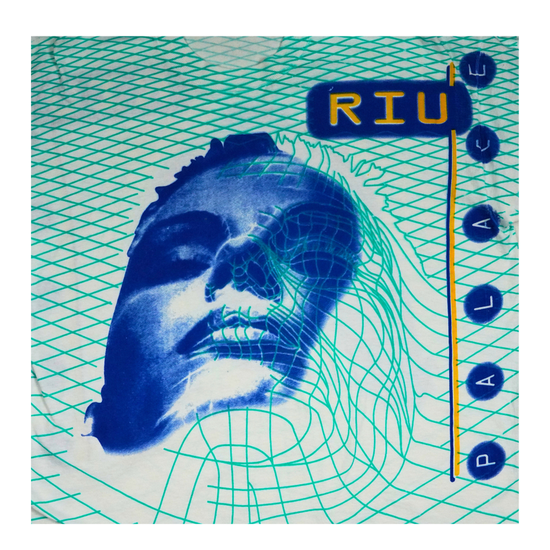 1990s RIU Palace Ibiza Dreamscape Grid Face Tee