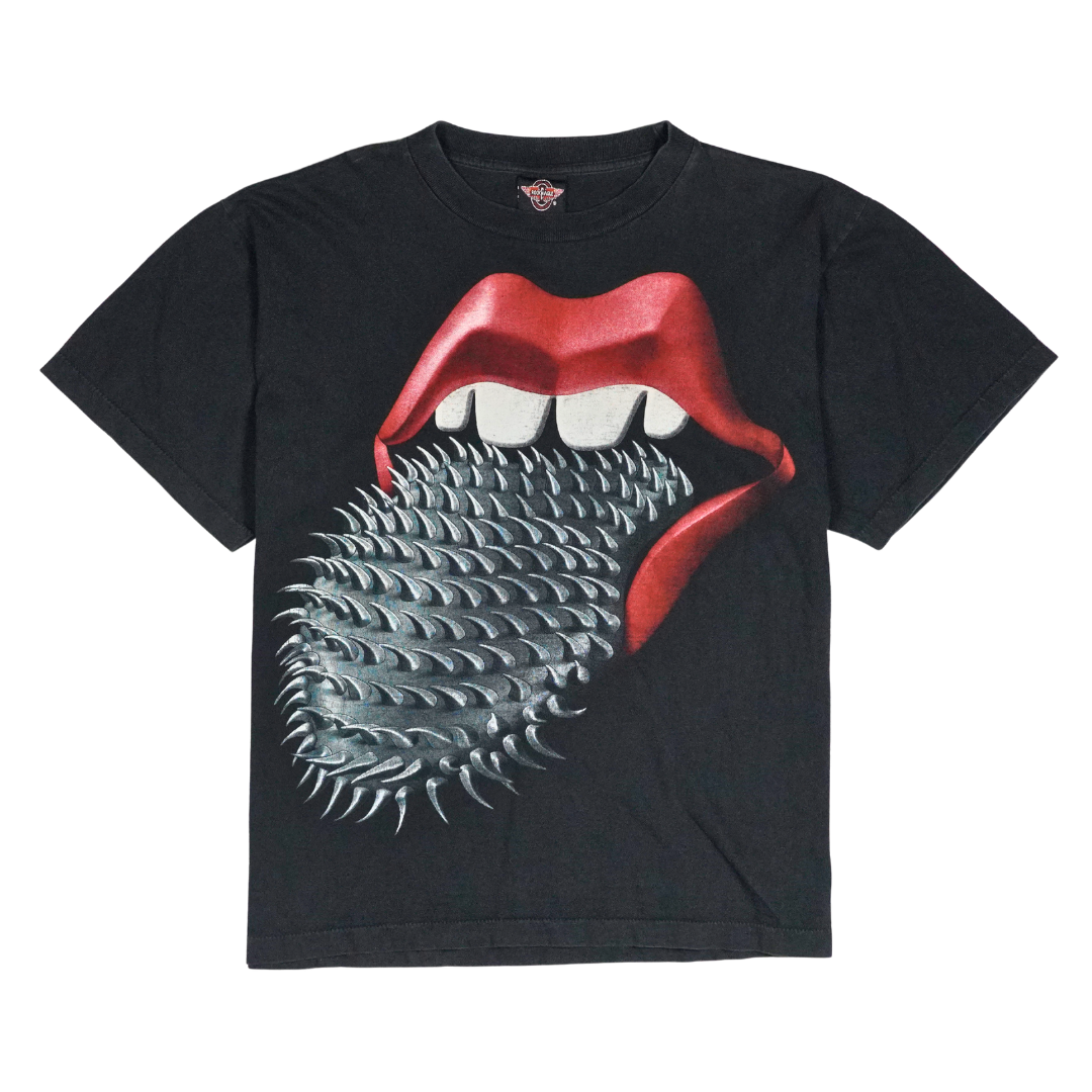 1990s Rock Eagle Spiked Tongue Lips Graphic Tee