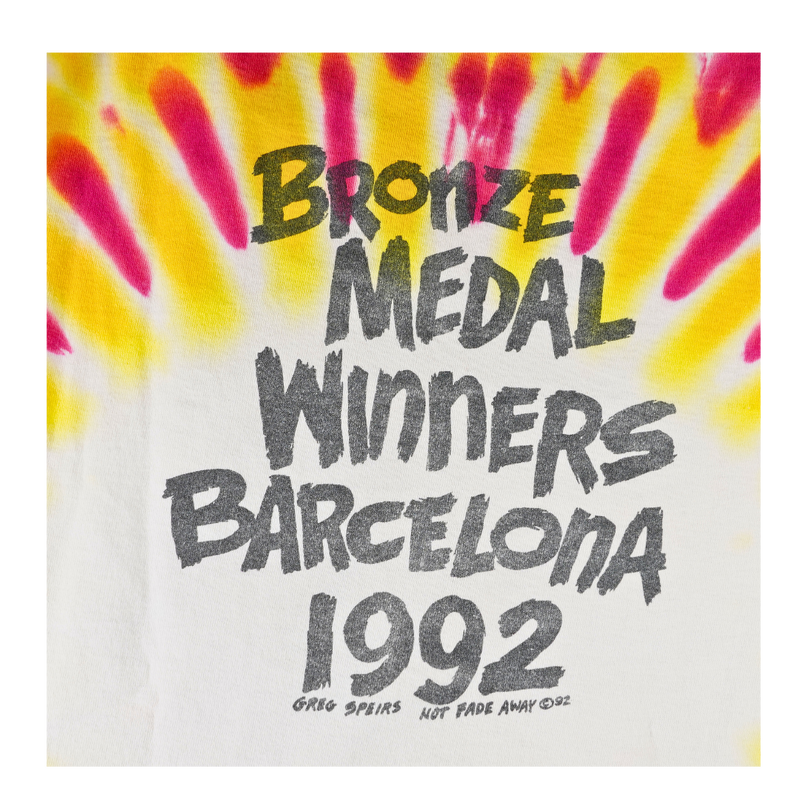 1992 Lithuania Basketball Skeleton Tee – Liquid Blue USA