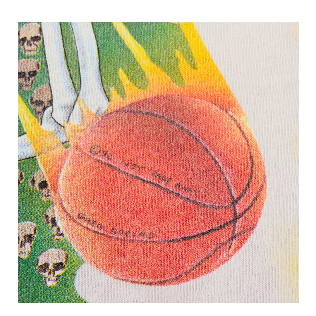 1992 Lithuania Basketball Skeleton Tee – Liquid Blue USA