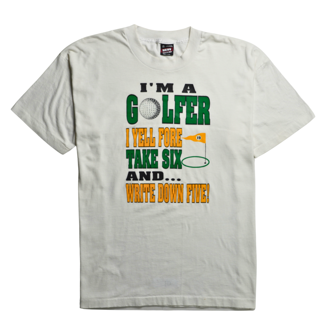 1990s Fruit of the Loom "I'm A Golfer" Funny Golf Tee