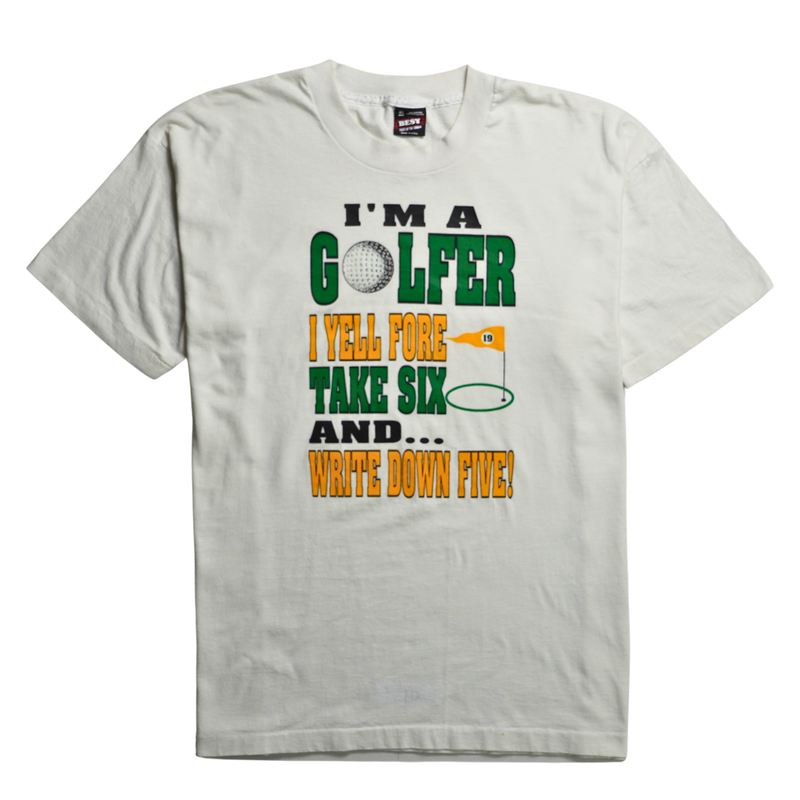 1990s Fruit of the Loom "I'm A Golfer" Funny Golf Tee