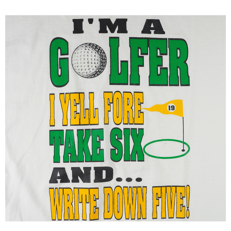 1990s Fruit of the Loom "I'm A Golfer" Funny Golf Tee