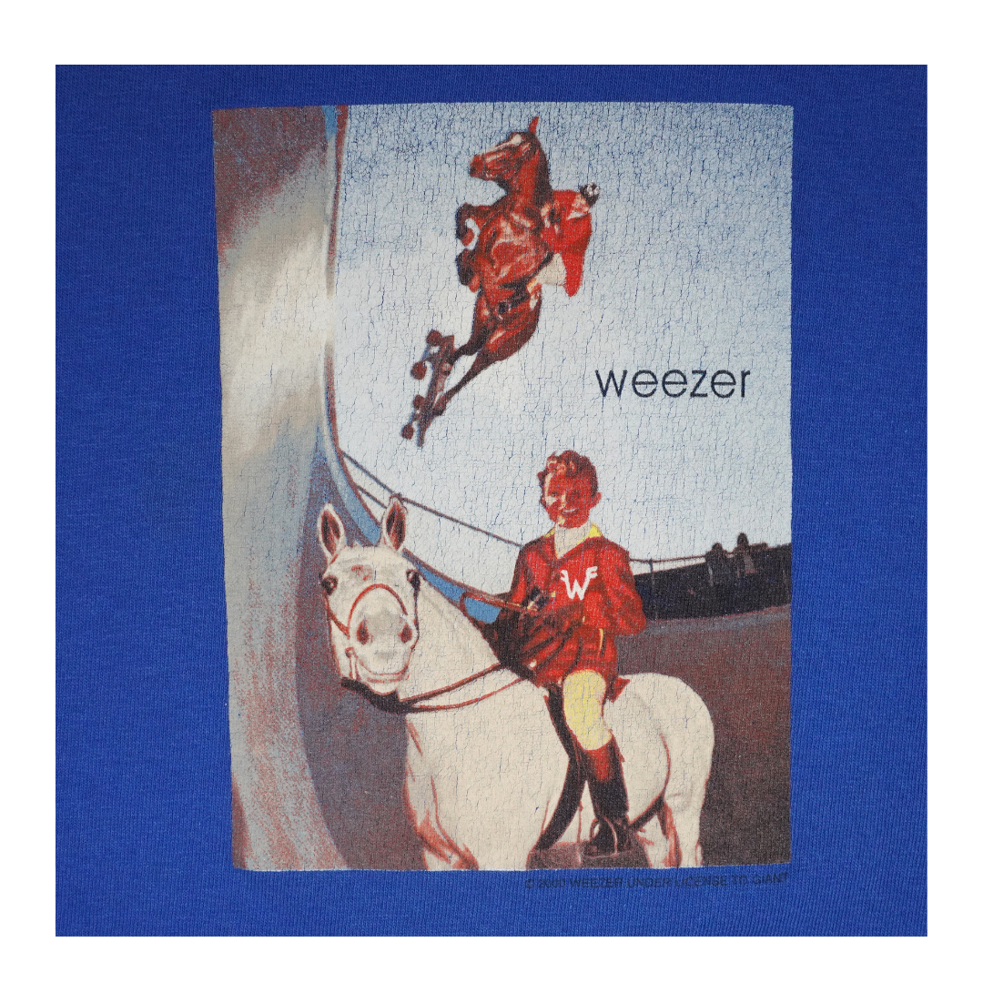 2000s Weezer Blue Horse Rider Graphic Tee