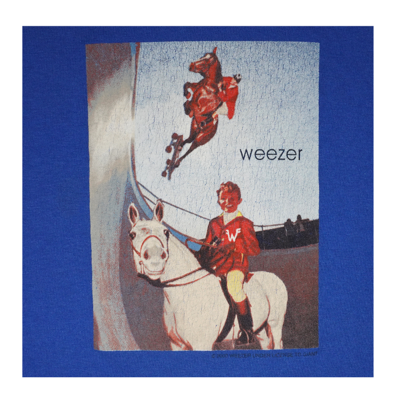 2000s Weezer Blue Horse Rider Graphic Tee