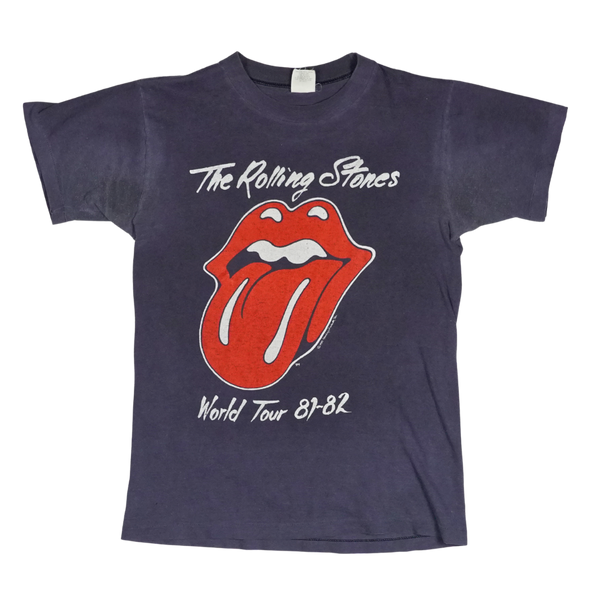 1981 Rolling Stones World Tour Tongue Logo Tee
