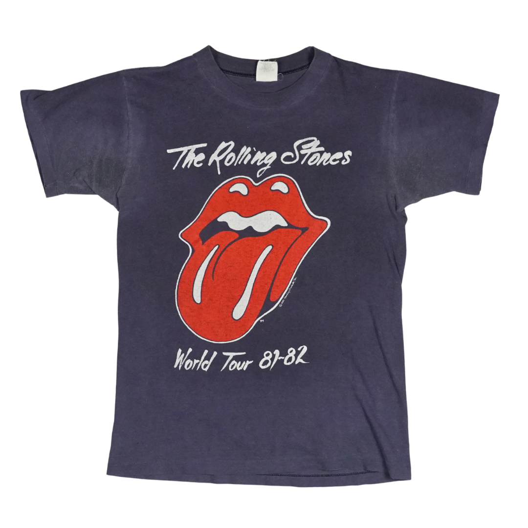 1981 Rolling Stones World Tour Tongue Logo Tee