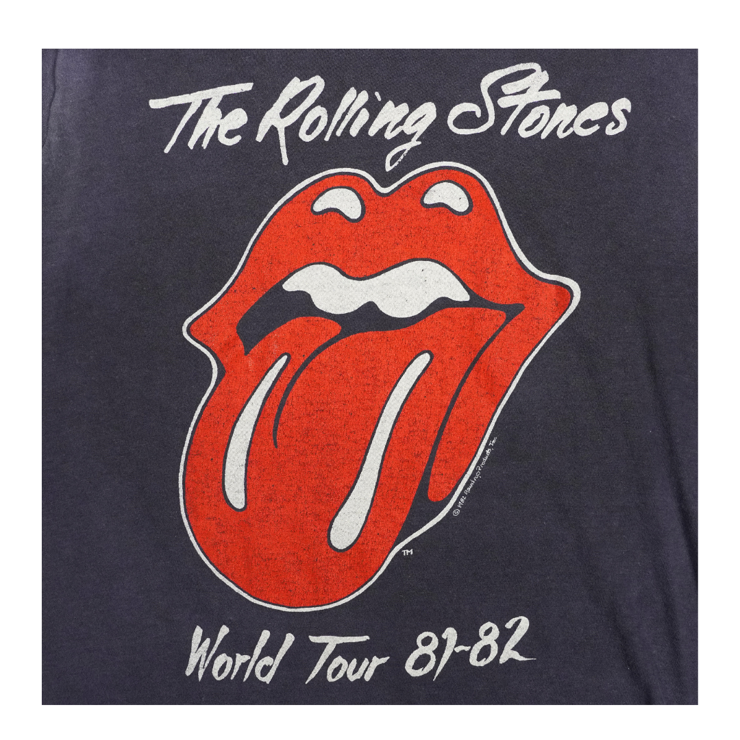 1981 Rolling Stones World Tour Tongue Logo Tee