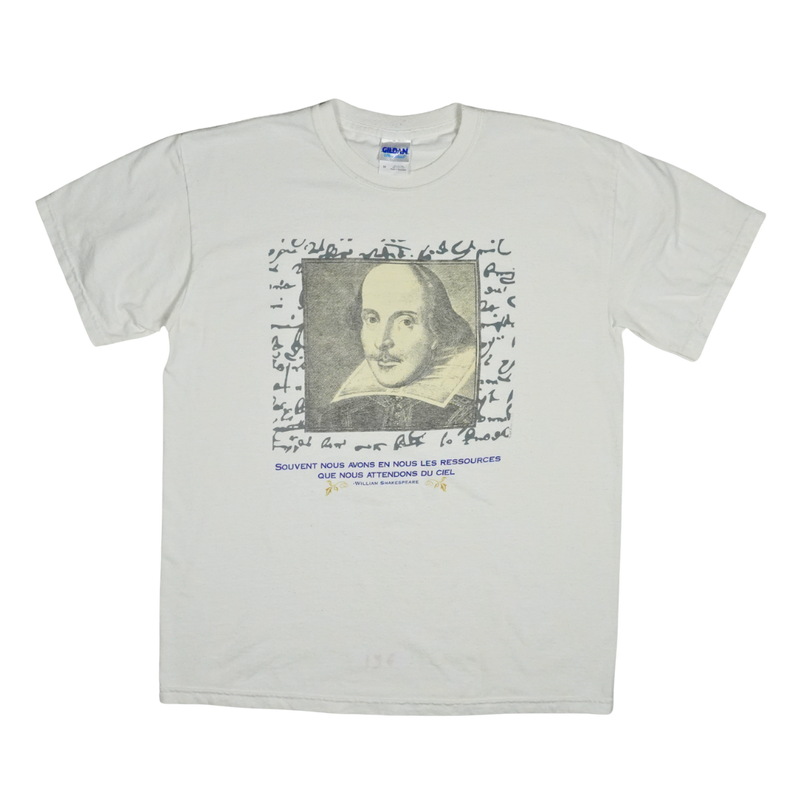 2000s Gildan Shakespeare Portrait Quote Tee