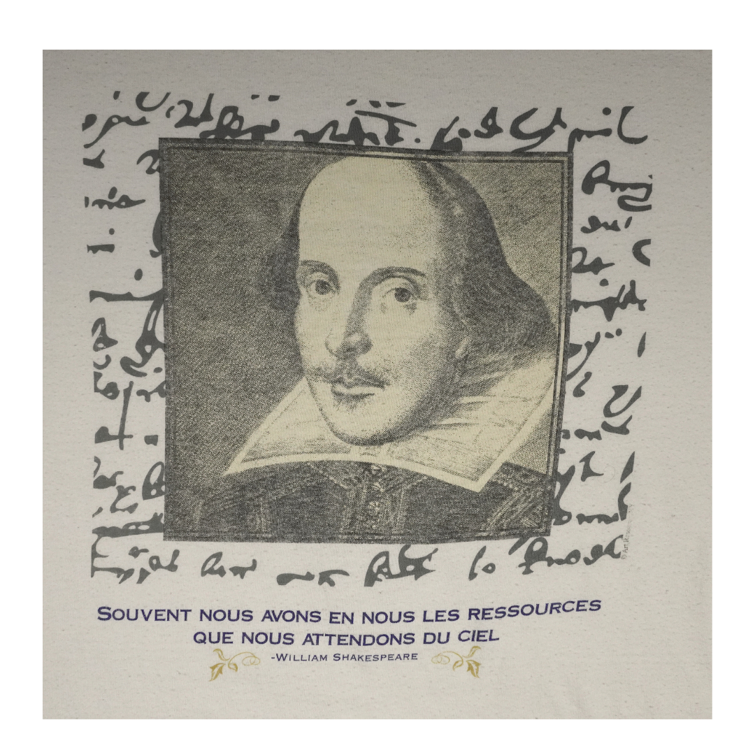 2000s Gildan Shakespeare Portrait Quote Tee