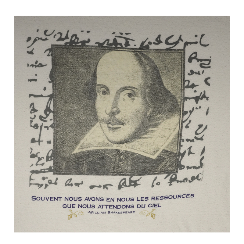 2000s Gildan Shakespeare Portrait Quote Tee