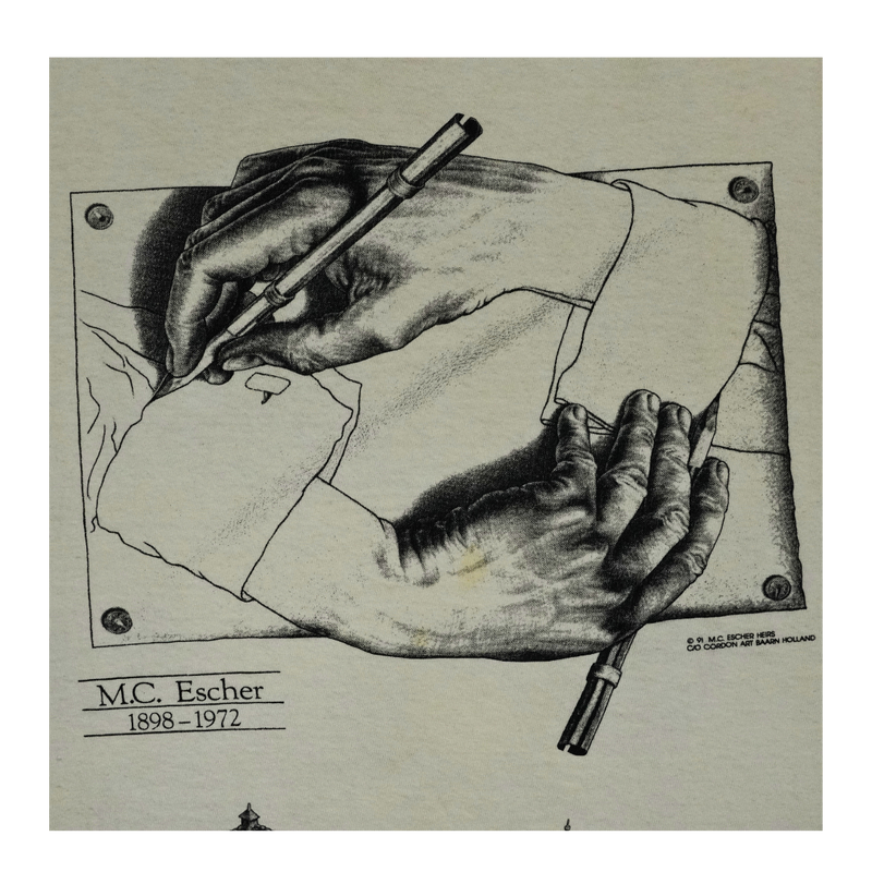 1991 Andazia M.C. Escher Graphic Art Tee