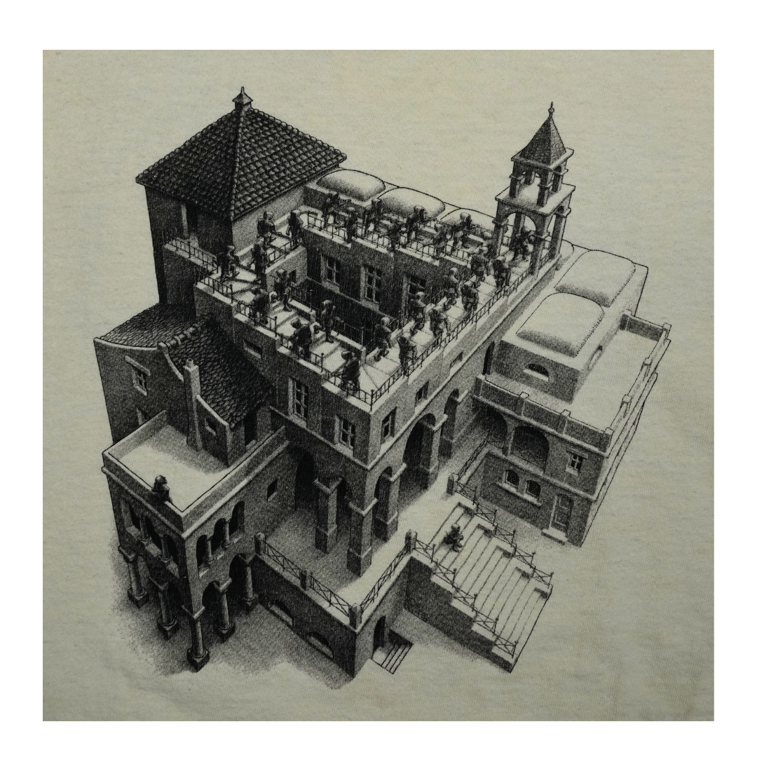 1991 Andazia M.C. Escher Graphic Art Tee
