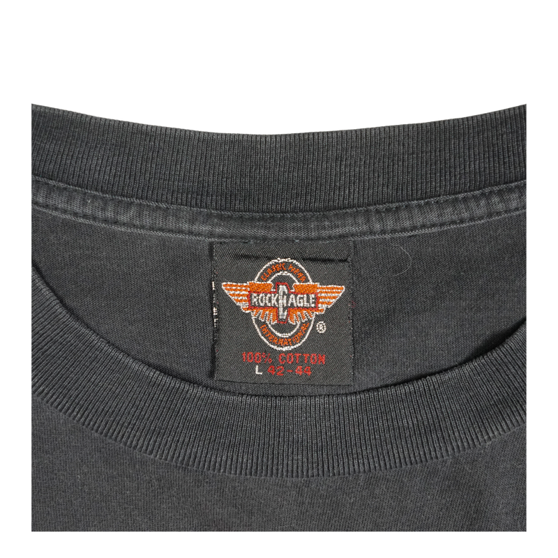 1990s Rock Eagle Spiked Tongue Lips Graphic Tee