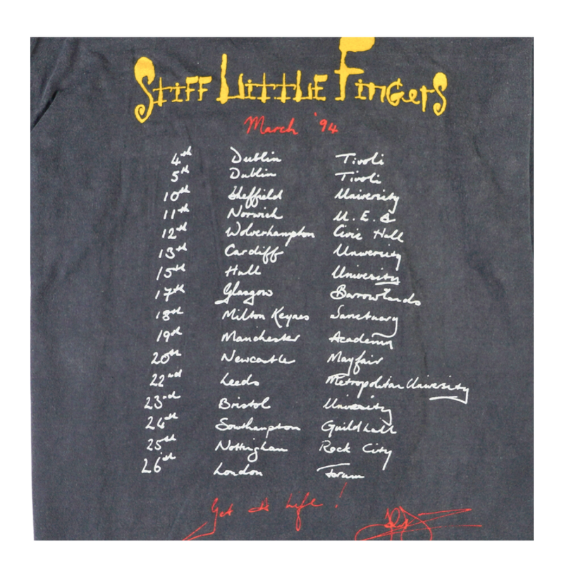 1994 Stiff Little Fingers Get a Life Tour Tee