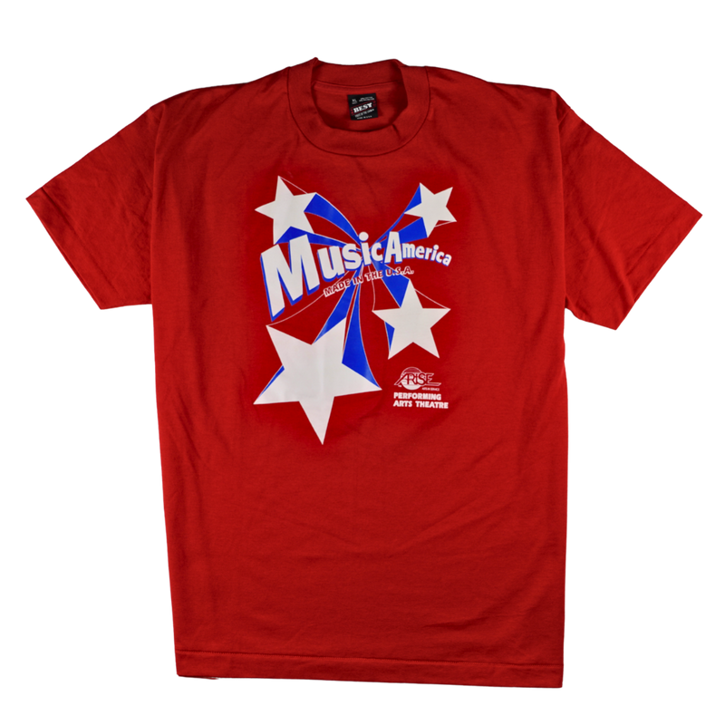 1990s Fruit of the Loom Music America Patriotic Stars Tee