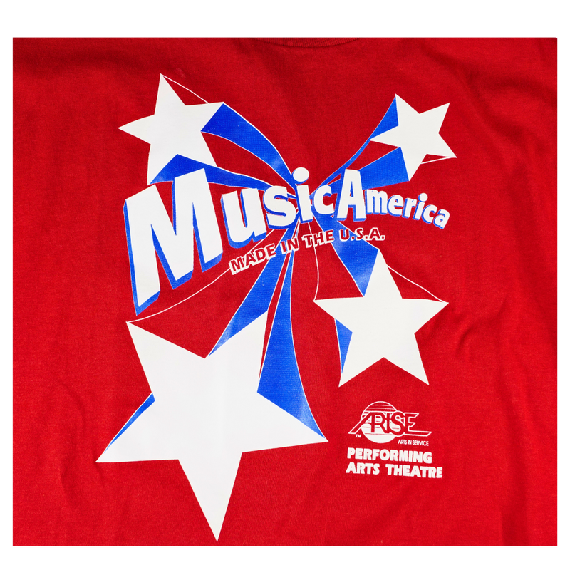 1990s Fruit of the Loom Music America Patriotic Stars Tee