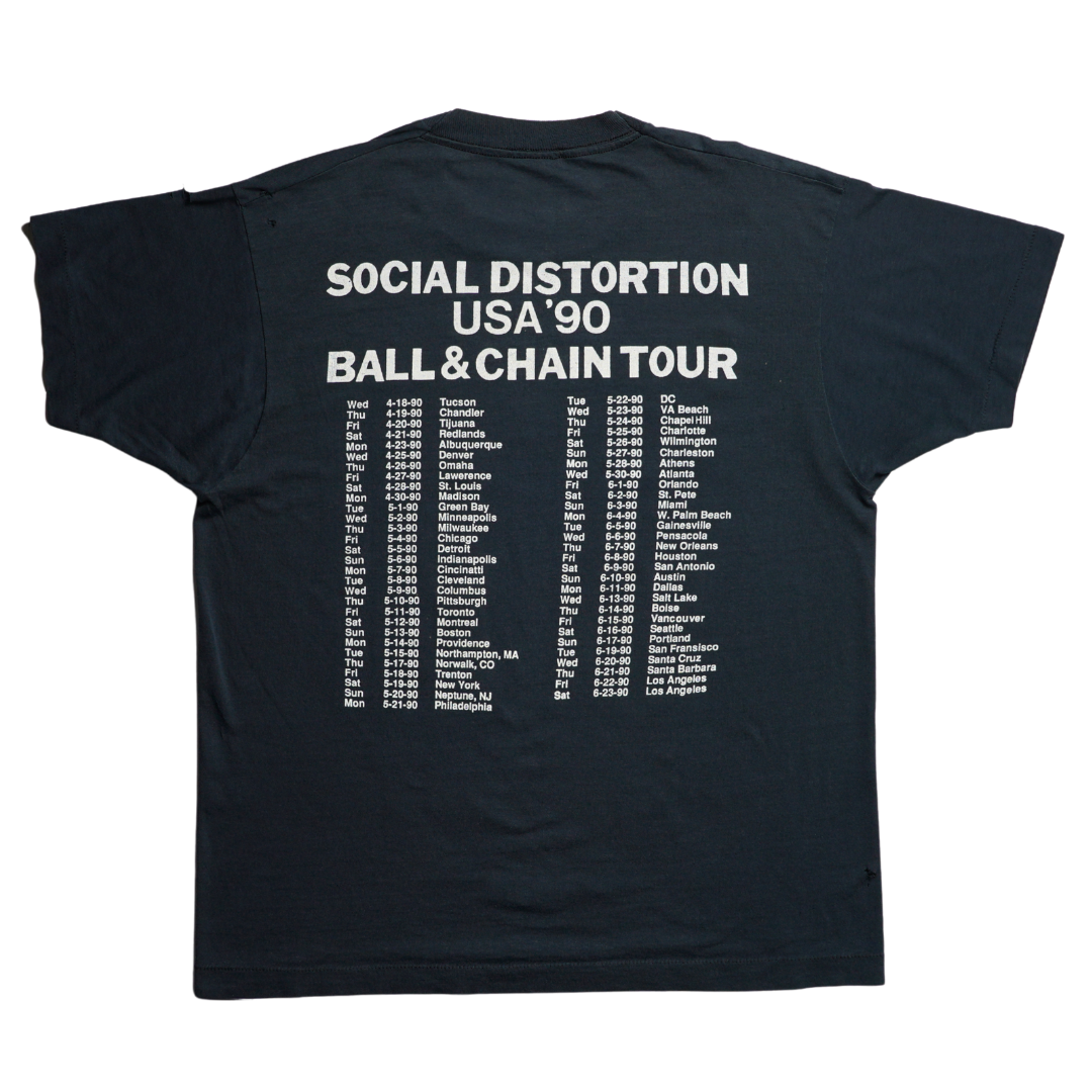 1990 Social Distortion Ball & Chain Tour Tee