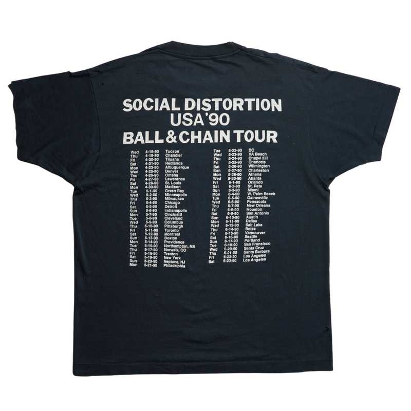 1990 Social Distortion Ball & Chain Tour Tee