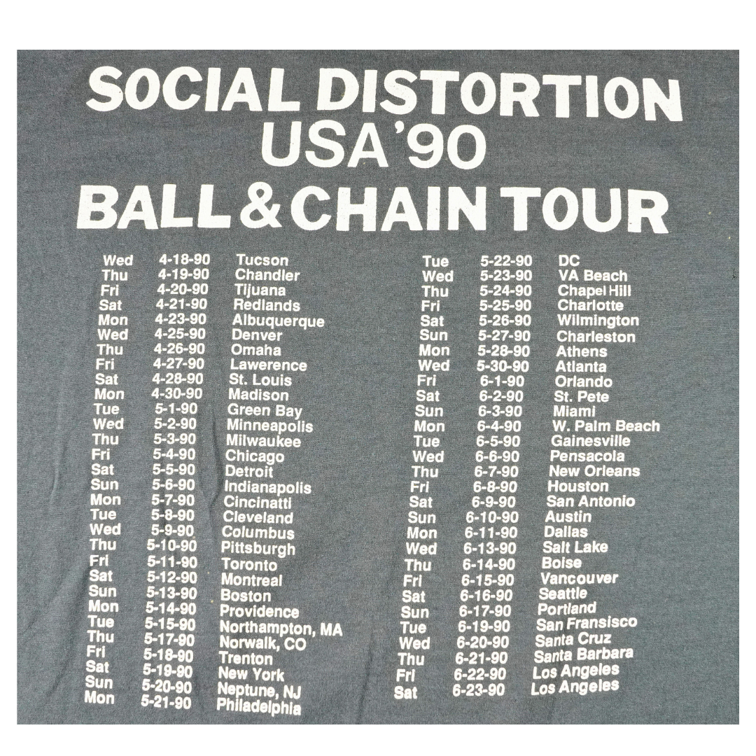 1990 Social Distortion Ball & Chain Tour Tee
