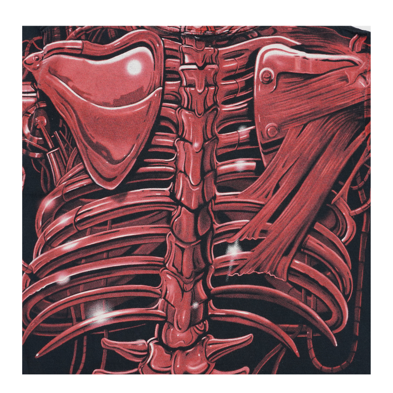 1998 Liquid Blue Cyber Skull Anatomy All Over Print Tee