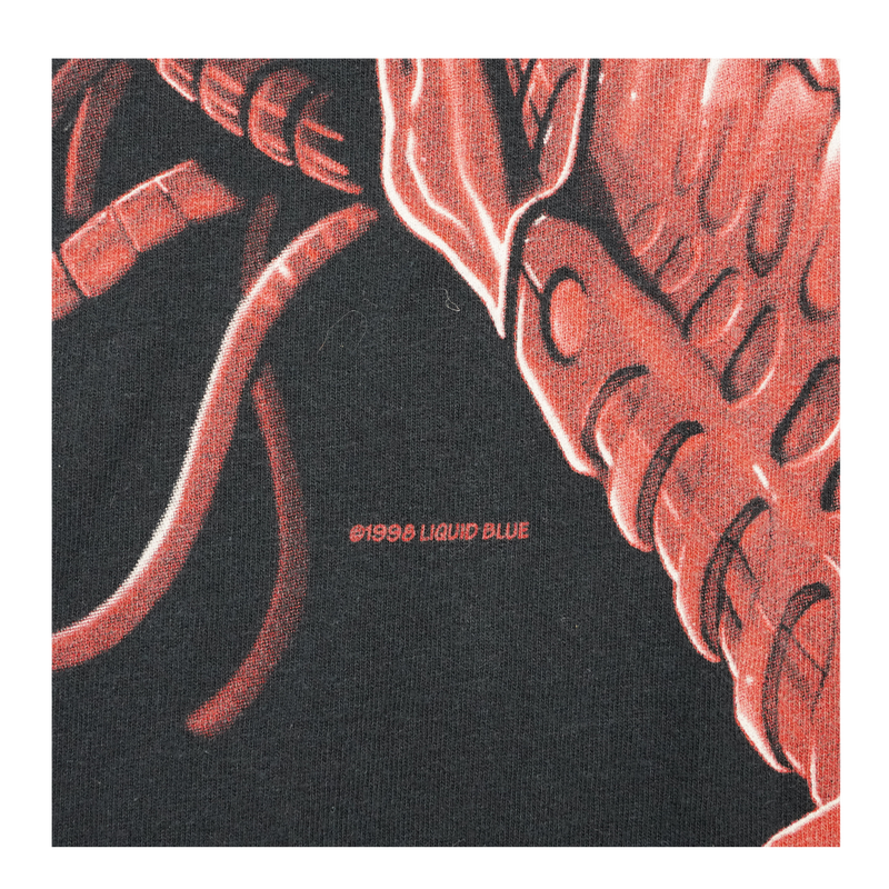 1998 Liquid Blue Cyber Skull Anatomy All Over Print Tee