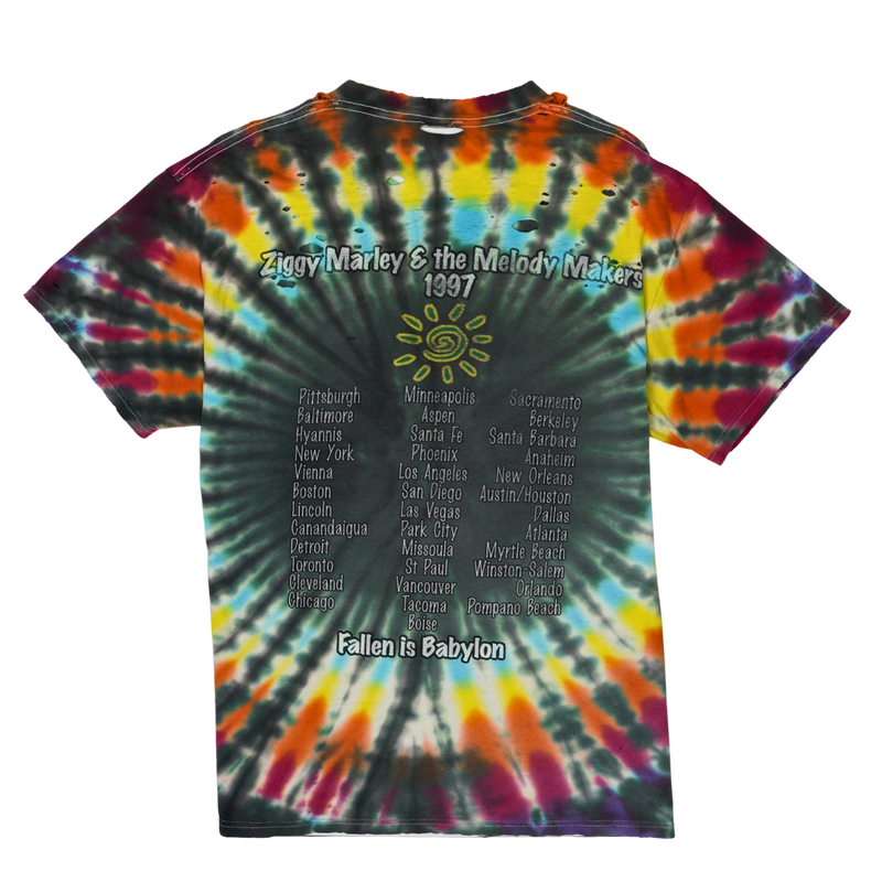 1997 Ziggy Marley Fallen Is Babylon Tour Tie-Dye Tee