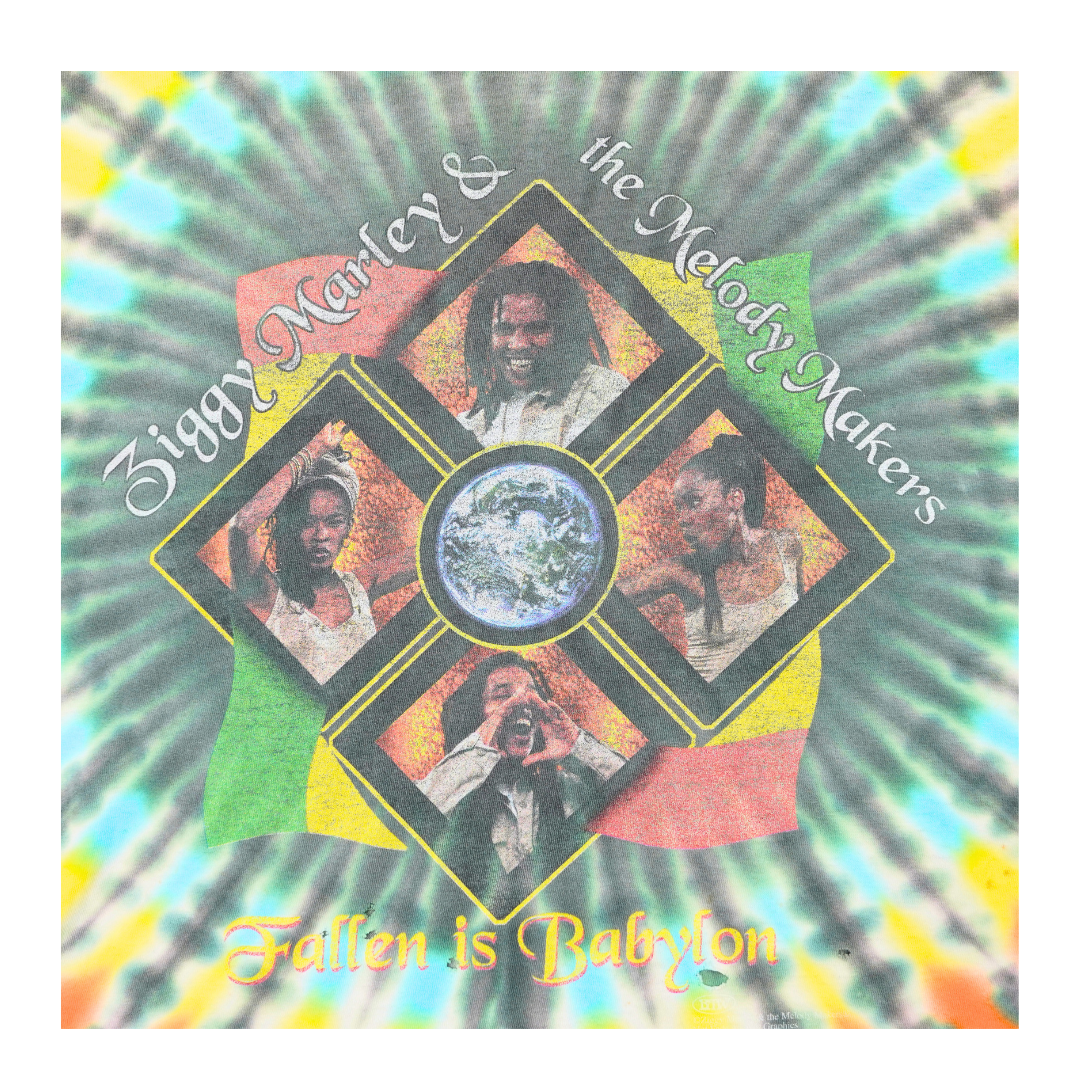 1997 Ziggy Marley Fallen Is Babylon Tour Tie-Dye Tee