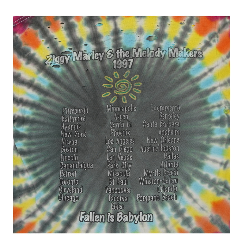 1997 Ziggy Marley Fallen Is Babylon Tour Tie-Dye Tee