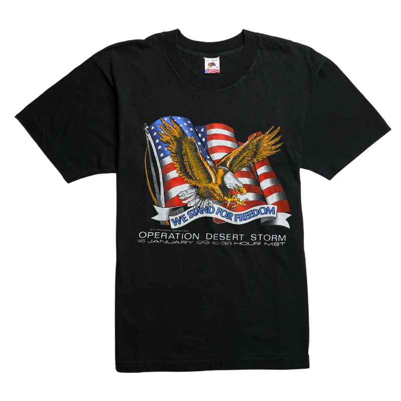 1991 Operation Desert Storm We Stand for Freedom Tee