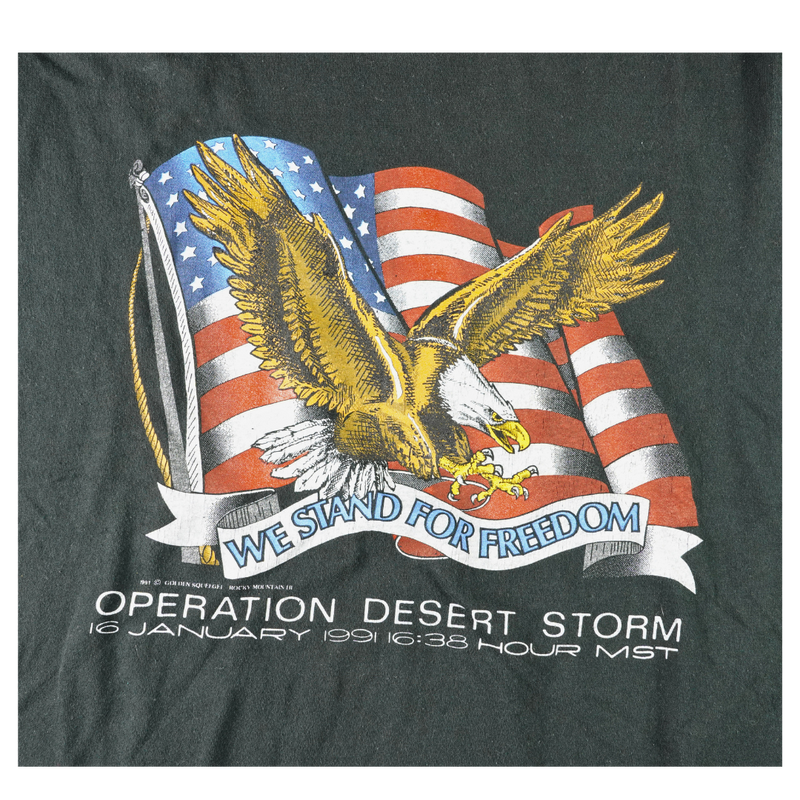 1991 Operation Desert Storm We Stand for Freedom Tee