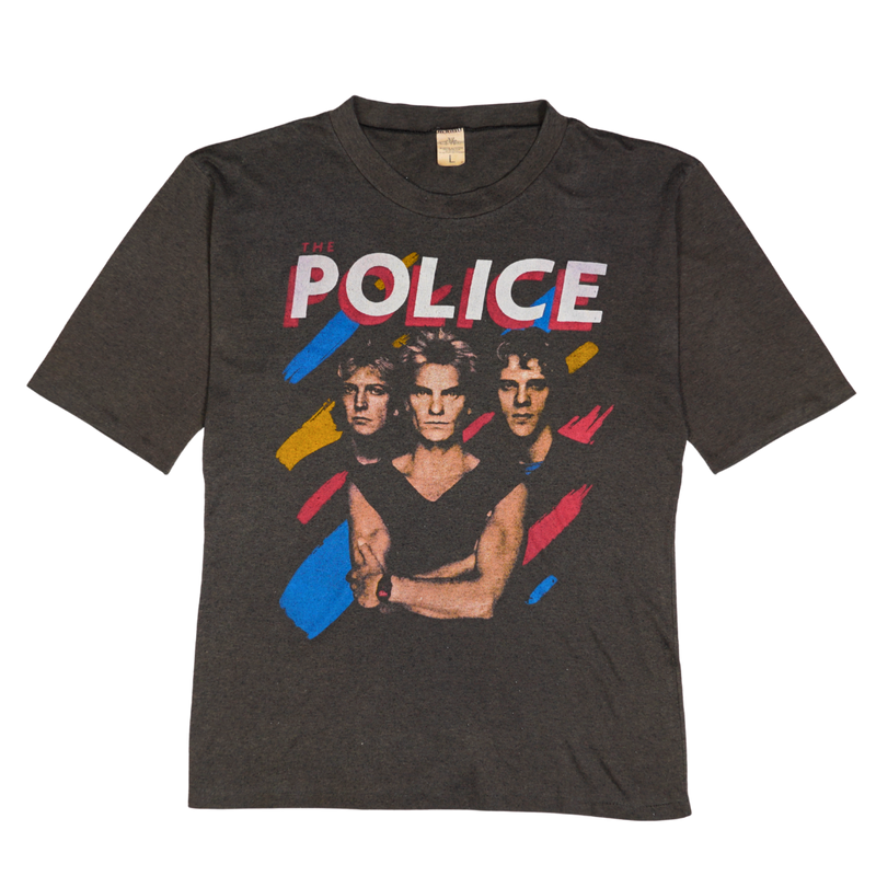 1990s Music Vision The Police Color Block Tee