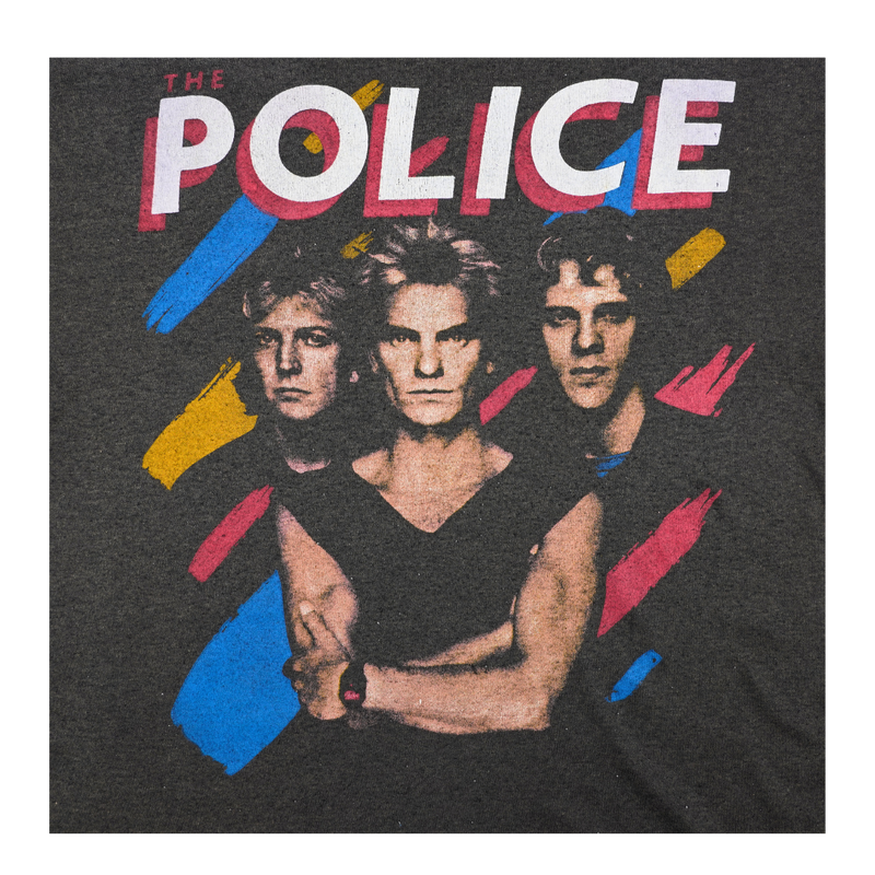 1990s Music Vision The Police Color Block Tee