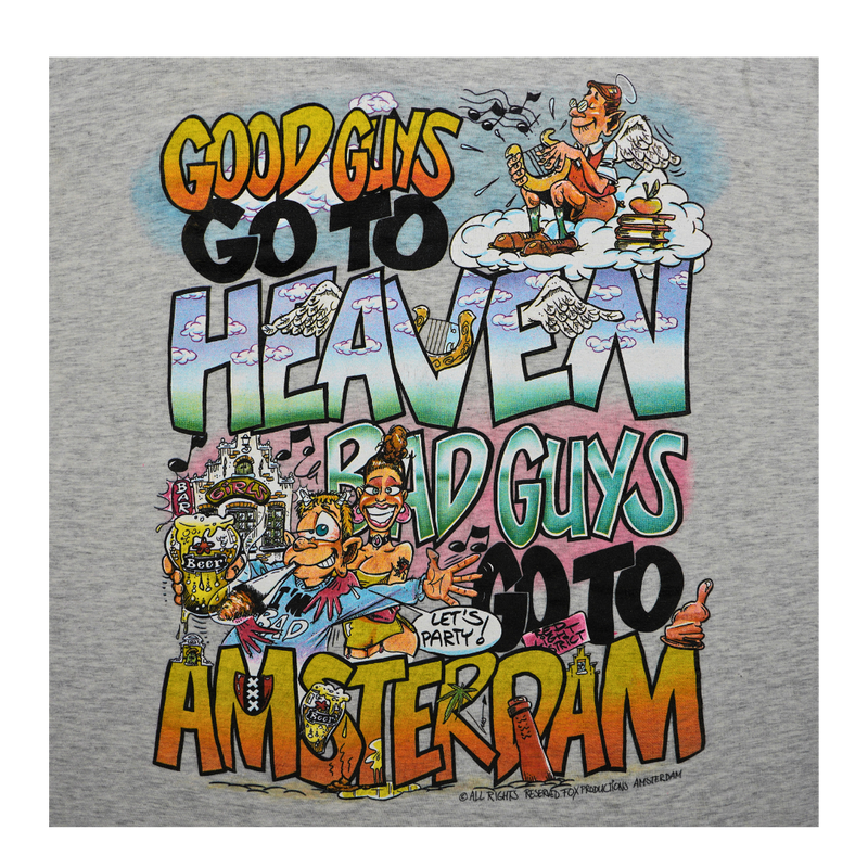 1990s Amsterdam Good Guys Bad Guys Cartoon Tee