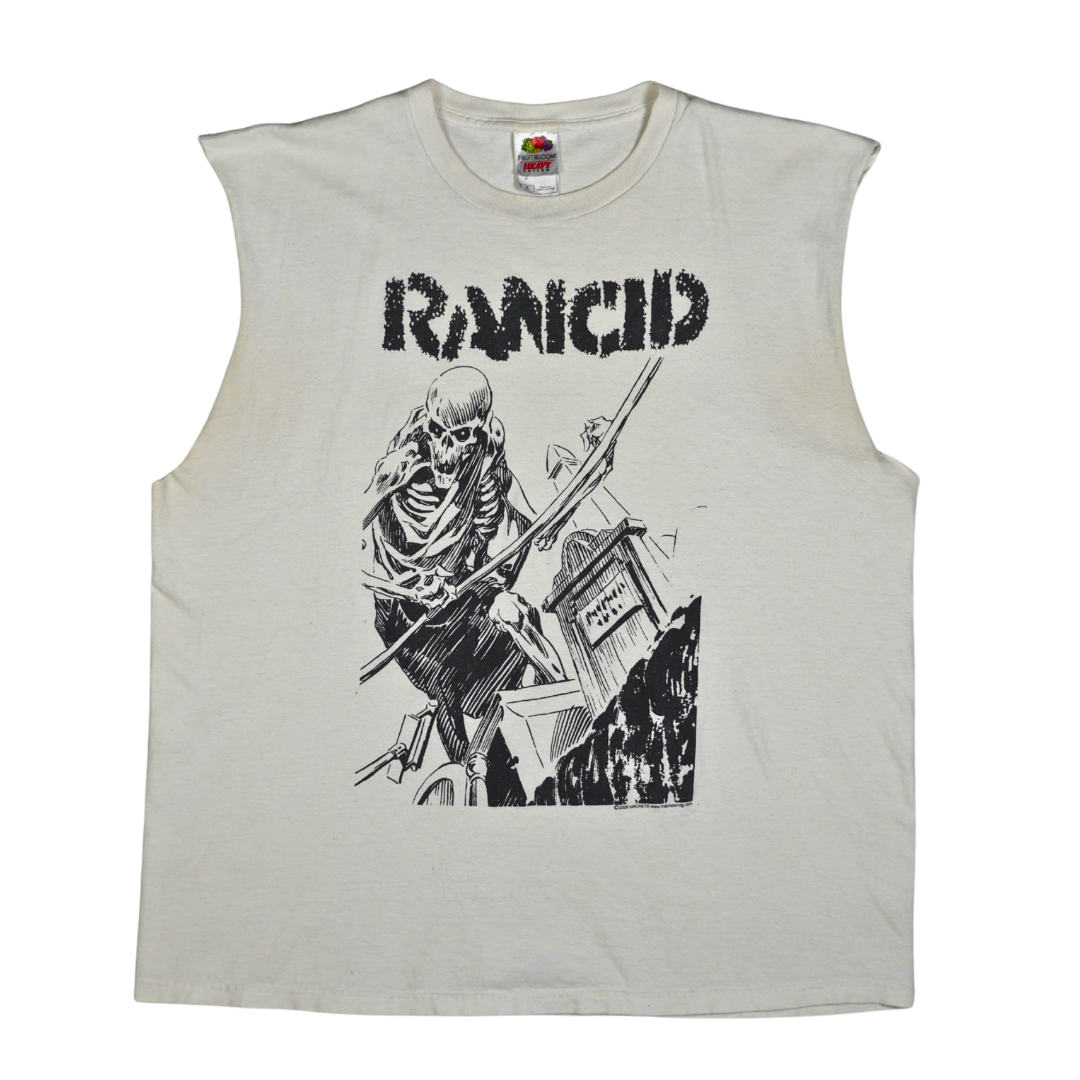 2000s Rancid Skeleton Punk Graveyard Tee