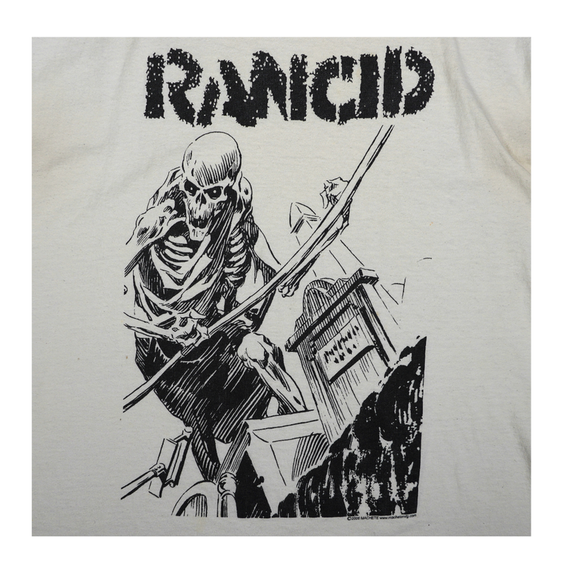 2000s Rancid Skeleton Punk Graveyard Tee