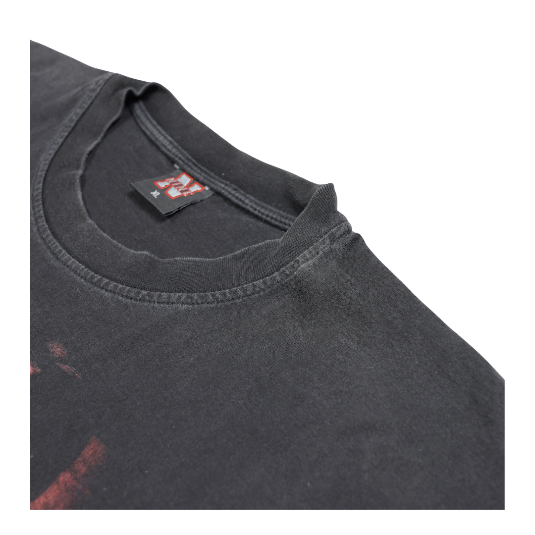 2000s Disturbed Red Face Logo Band Tee